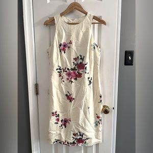 Jones New York Cream Floral Sheath Dress - Size 10
